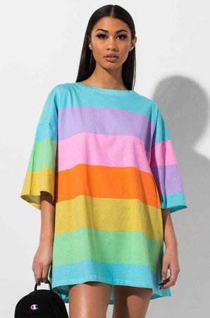 Rainbow T-Shirt Dress