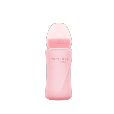 Glass Baby Bottle (240mL) - Rose Pink by EVERYDAY BABY