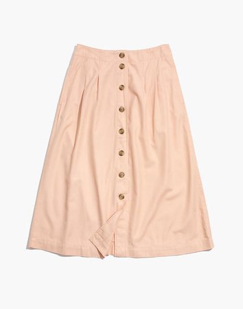 Patio Button-Front Midi Skirt