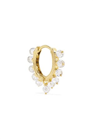 Maria Tash | Coronet 8mm 18-karat gold diamond earring | NET-A-PORTER.COM