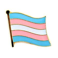 trans flag pin