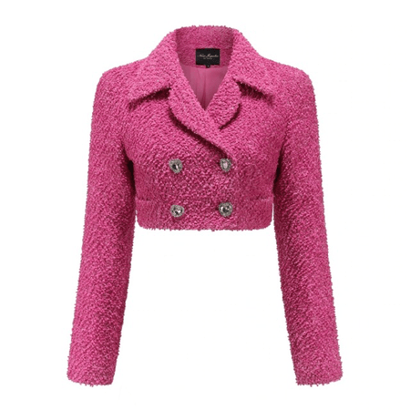 Nana Jacqueline raquel pink cropped blazer and matching pink skirt