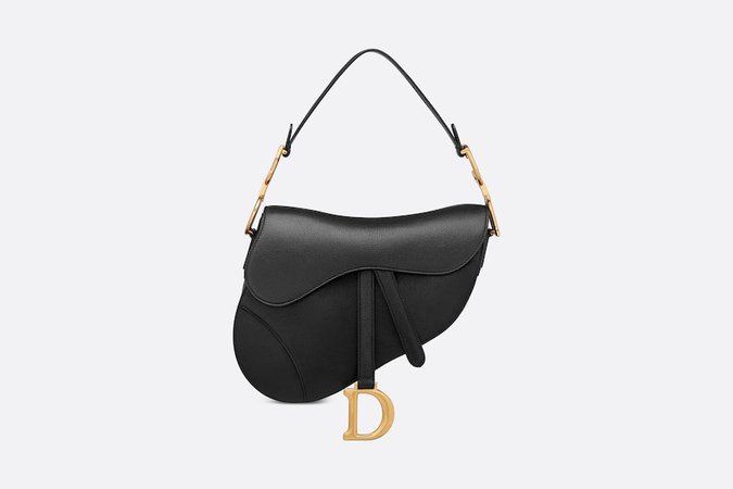 Saddle Bag Black Shiny Goatskin - Bags - Women's Fashion | DIOR