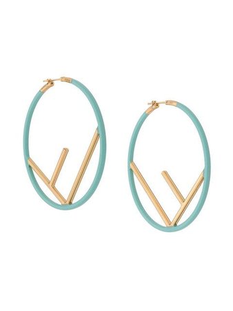 Fendi F is Fendi painted hoop earrings $590 - Buy Online - Mobile Friendly, Fast Delivery, Price