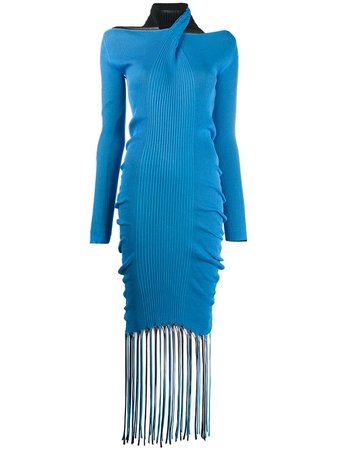 Bottega Veneta Fringed Knitted Dress - Farfetch