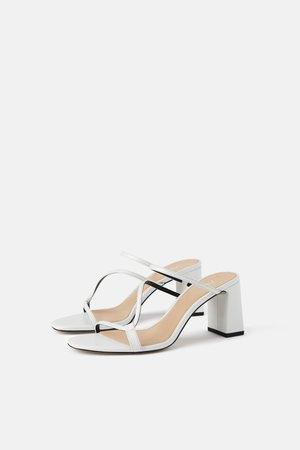 MID-HEEL MULES WITH ASYMMETRIC STRAPS-SHOES-WOMAN-SHOES & BAGS-NEW COLLECTION | ZARA United Kingdom