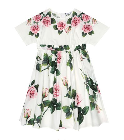Dolce & Gabbana Kids - Floral cotton dress | Mytheresa