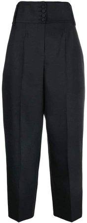high waist tapered trousers