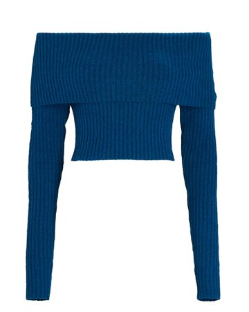 SERGIO HUDSON Off-The-Shoulder Rib Knit Sweater | INTERMIX®