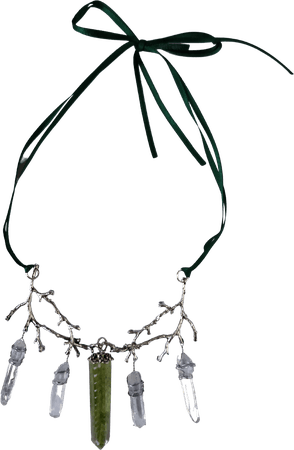 Twig'n'petal winter botanical necklace