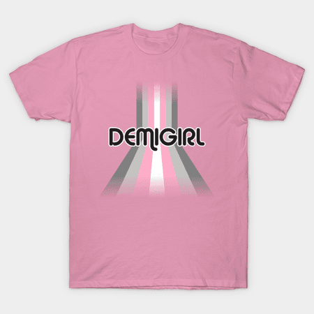 Demigirl Pride Flag Retro 70s Stripe - Demigirl - T-Shirt | TeePublic