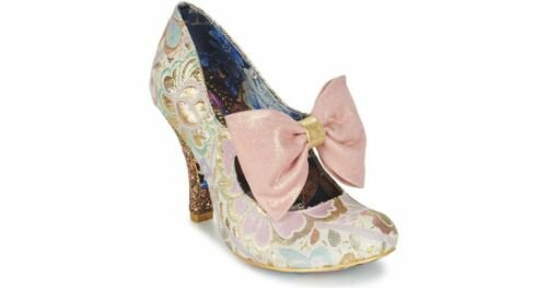 Irregular Choice Windsor (K) Gold / White High Stiletto Glitter Heel Shoes | eBay