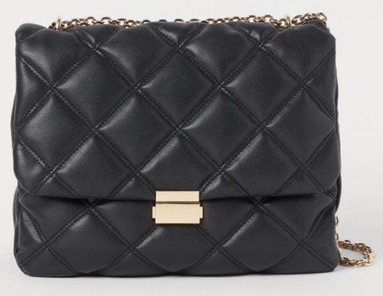 h and m quilted shoulder bag