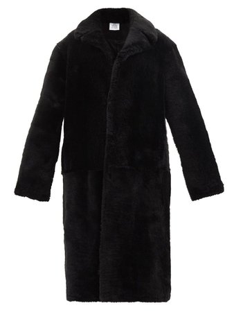 Notch-lapel shearling coat | Vetements