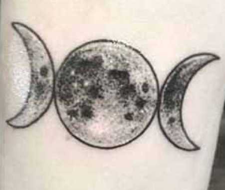 triple moon tattoo