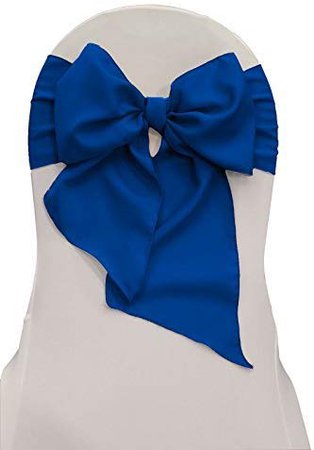 LA Linen Polyester Poplin Chair Bow Sashes, 7 by 108-Inch, Navy Blue, 10-Pack: Amazon.ca: Home & Kitchen