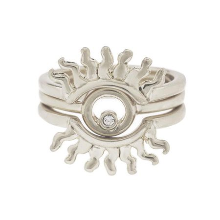 Sunburst Ring Set- Silver | Luv Aj
