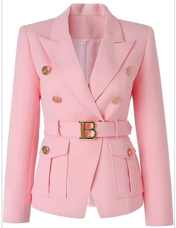 pink and black suit jacket blazer