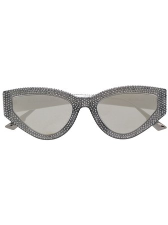 Dior Eyewear Cat eye-solglasögon Med Strass - Farfetch