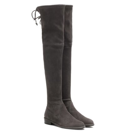 Stuart Weitzman Lowland Leather And Suede Boots