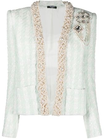 Balmain Embellished Tweed Jacket - Farfetch