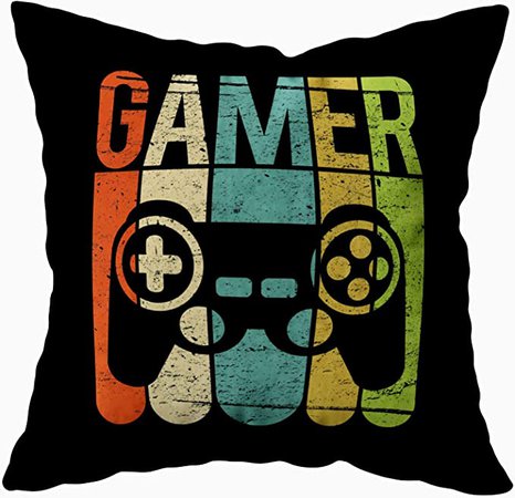Amazon.com: TOMKEY Hidden Zippered Pillowcase Gamer Game Controller 18X18Inch,Decorative Throw Custom Cotton Pillow Case Cushion Cover for Home Sofas,bedrooms,Offices,and More,Black Green: Home & Kitchen