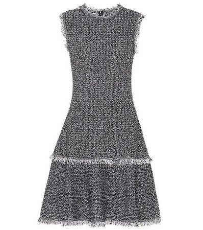 Bouclé wool-blend dress