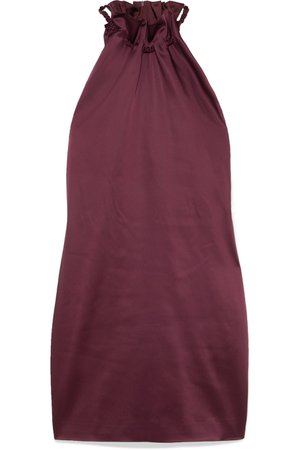 Rosetta Getty | Ruched satin mini dress | NET-A-PORTER.COM