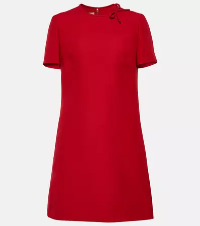 Crepe Couture Minidress in Red - Valentino | Mytheresa