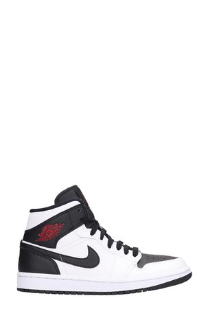 Nike Air Jordan 1 Sneakers In White Leather