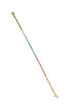 Mix Blue Rainbow Marie-Antoinette Tennis Bracelet by Carole Le Bris Perez | Moda Operandi