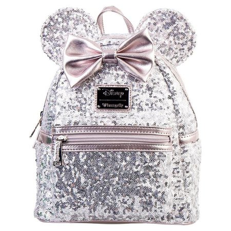 Silver Loungefly Minnie Backpack