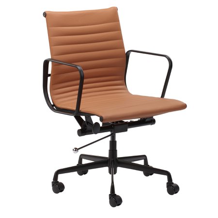 Milan Direct Deluxe Leather Eames Replica Management Office Chair