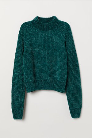 Rib-knit Sweater - Dark green - Ladies | H&M US