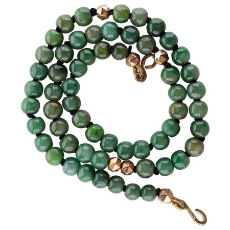 Jade Necklace Untreated Handmade Ruggedly Unique