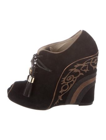 Etro Suede Wedge Booties - Shoes - ETR73174 | The RealReal