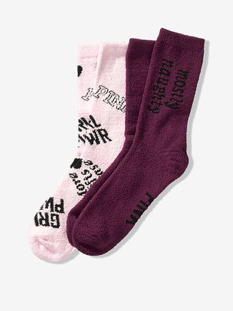 Fleece Socks Gift Set - PINK - pink