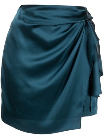 Michelle Mason draped-detail mini skirt