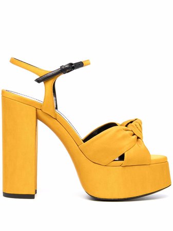 Saint Laurent Bianca knot detail 130mm sandals