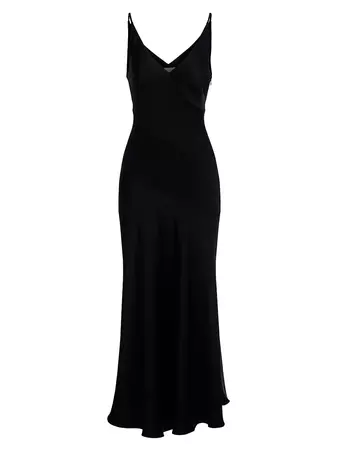 Shop Halston Ivie Crepe-Back Satin Midi-Dress | Saks Fifth Avenue
