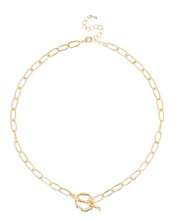Argento Vivo Chain Link Toggle Necklace In Gold | INTERMIX®