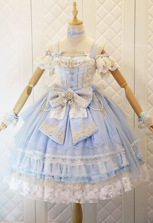 Sweet Lolita Dress W/ Choker #AnimeTrend