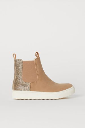 Warm-lined Chelsea Boots - Beige/glitter - Kids | H&M US