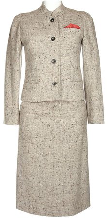 60s Brown Two Piece Skirt Suit - S Black, Brown, Grey £55 | Rokit Vintage Clothing