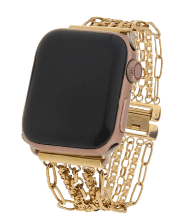 gold plated chain Apple watch band