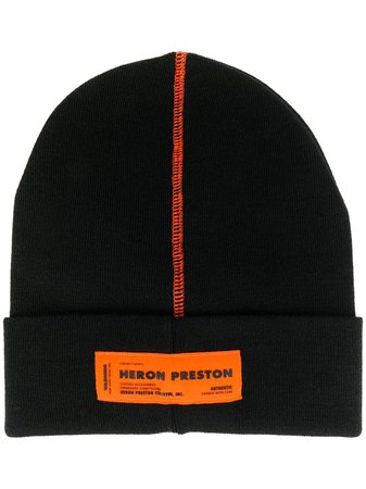 Black Heron Preston Contrast Stitching Beanie | Farfetch.com