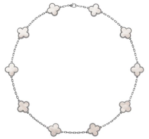 Van Cleef & Arpels Vintage Alhambra necklace - White gold