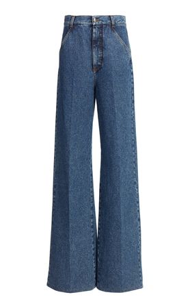 Cotton-Hemp Wide-Leg Jeans By Chloé | Moda Operandi