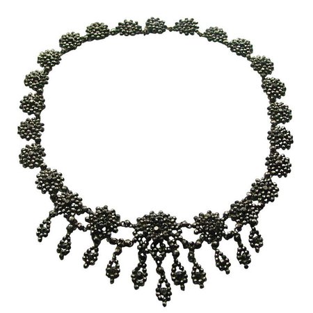 Antique Cut Steel Necklace For Sale at 1stDibs