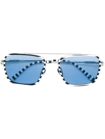 Calvin Klein 205W39nyc Square Framed Striped Sunglasses - Farfetch